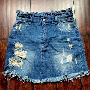 Medium Wash Denim Skirt